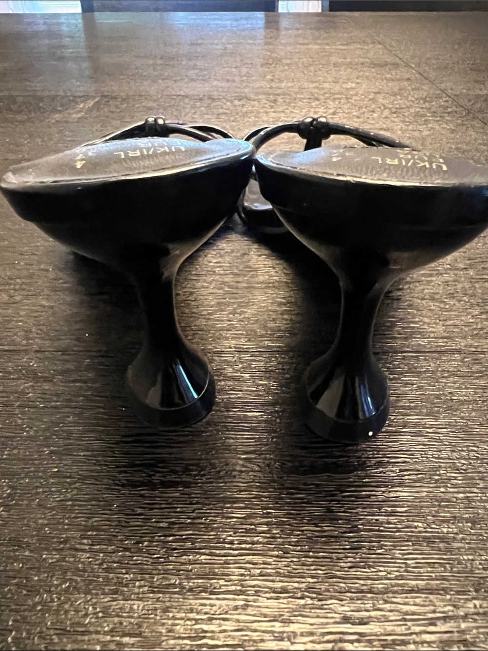 Primark Black Croc-Effect Knotted Strappy Heeled Slides - Picture 3 of 6
